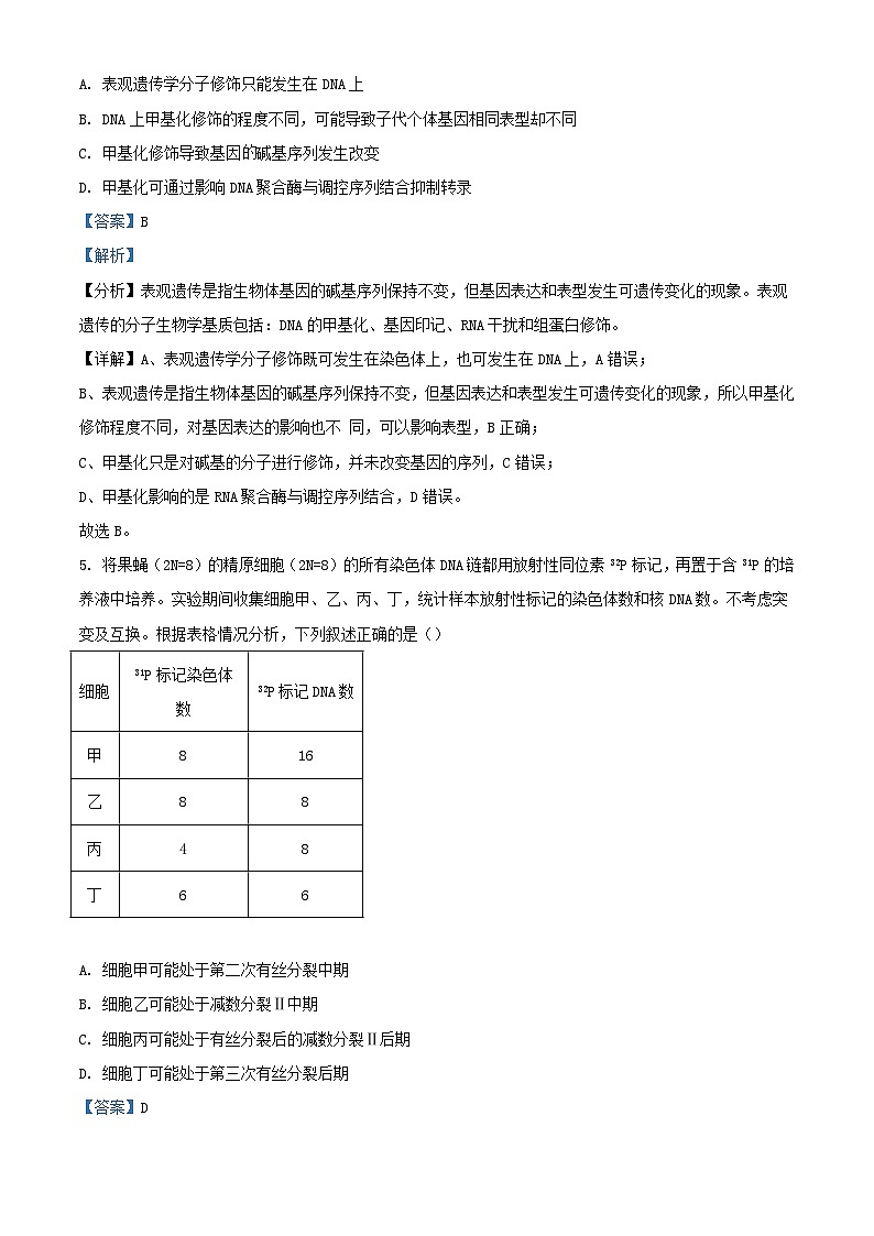 湖南省长沙市2023_2024学年高三生物上学期月考一试题含解析第3页