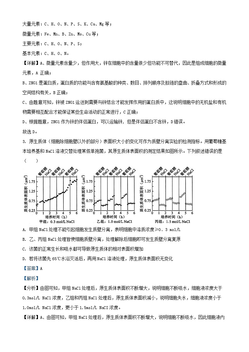 湖南省长沙市2023_2024学年高三生物上学期月考卷一试题含解析第2页