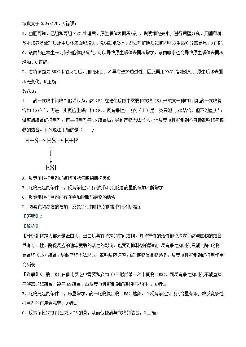 湖南省长沙市2023_2024学年高三生物上学期月考卷一试题含解析第3页