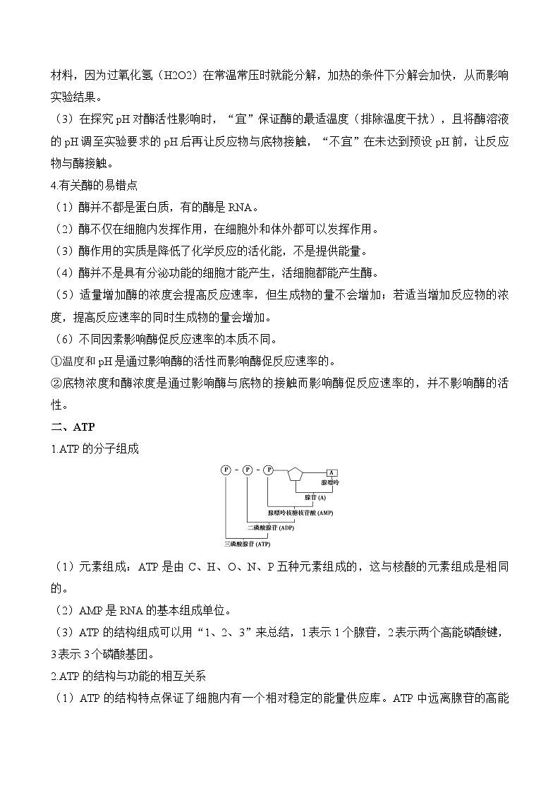 专题4 酶与ATP（练习）--2025年高考生物二轮复习易错重难提升专题第3页