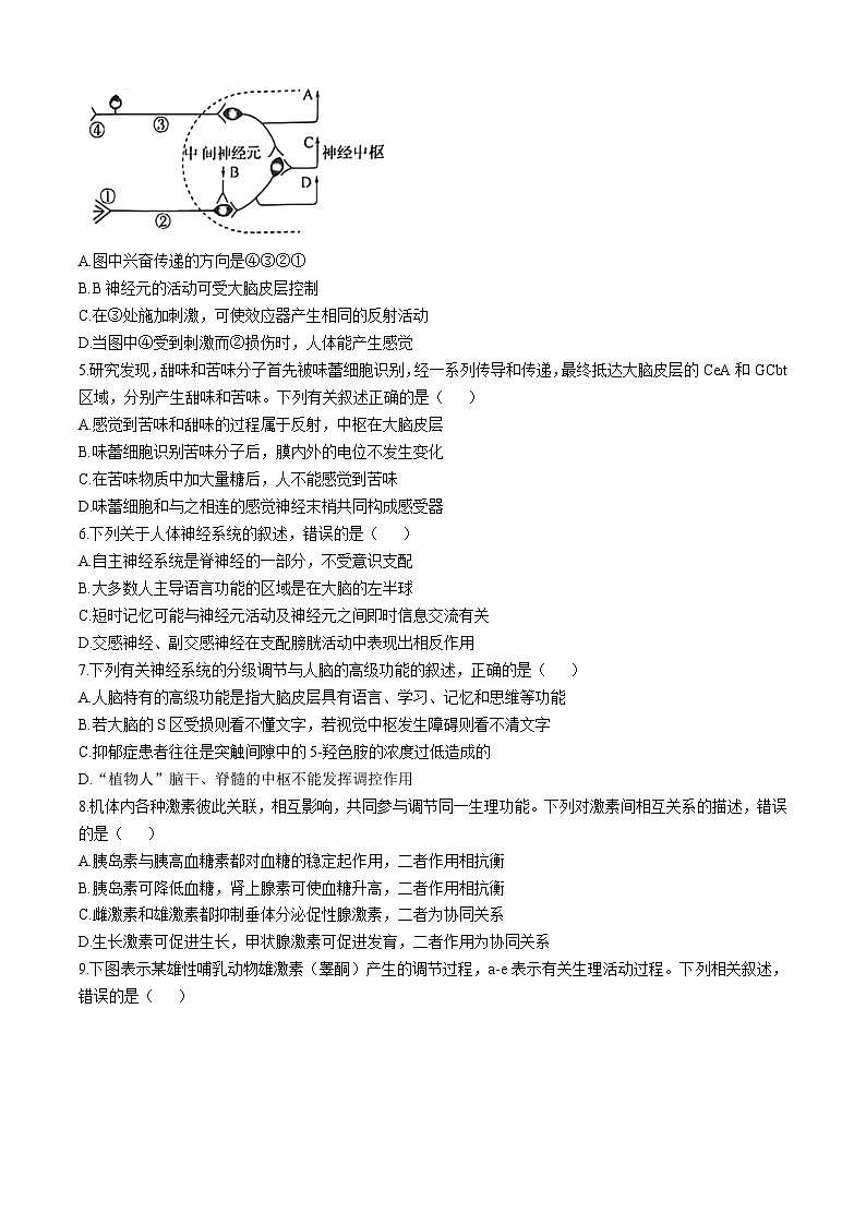 江苏省苏州市2024-2025学年高二上学期11月期中生物试题第2页