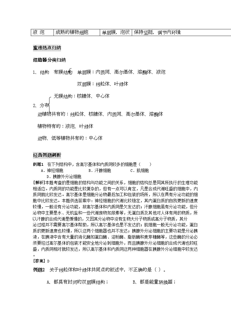 2022年高三生物一轮复习细胞器系统内的分工合作教学案新人教版必修1第2页