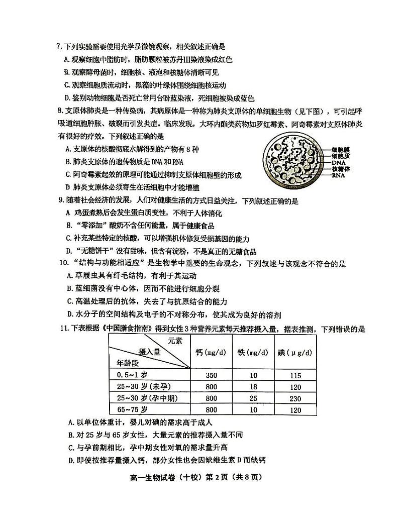 生物试卷第2页
