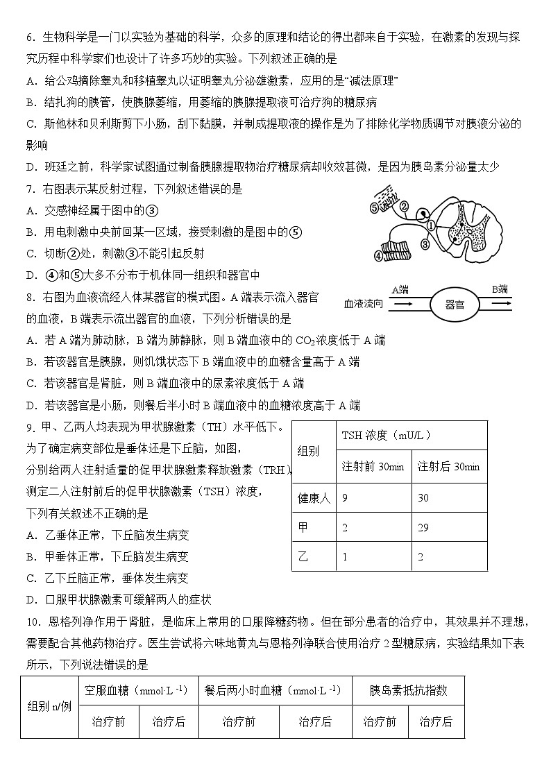 福建省部分学校教学联盟2024~2025学年高二上学期期中质量检测生物试题第2页