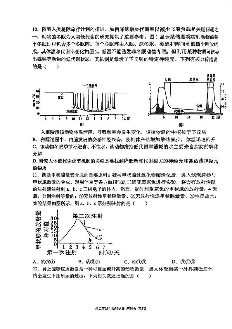 辽宁省第二十四中学2024-2025学年高二上学期期中考试生物试题第3页