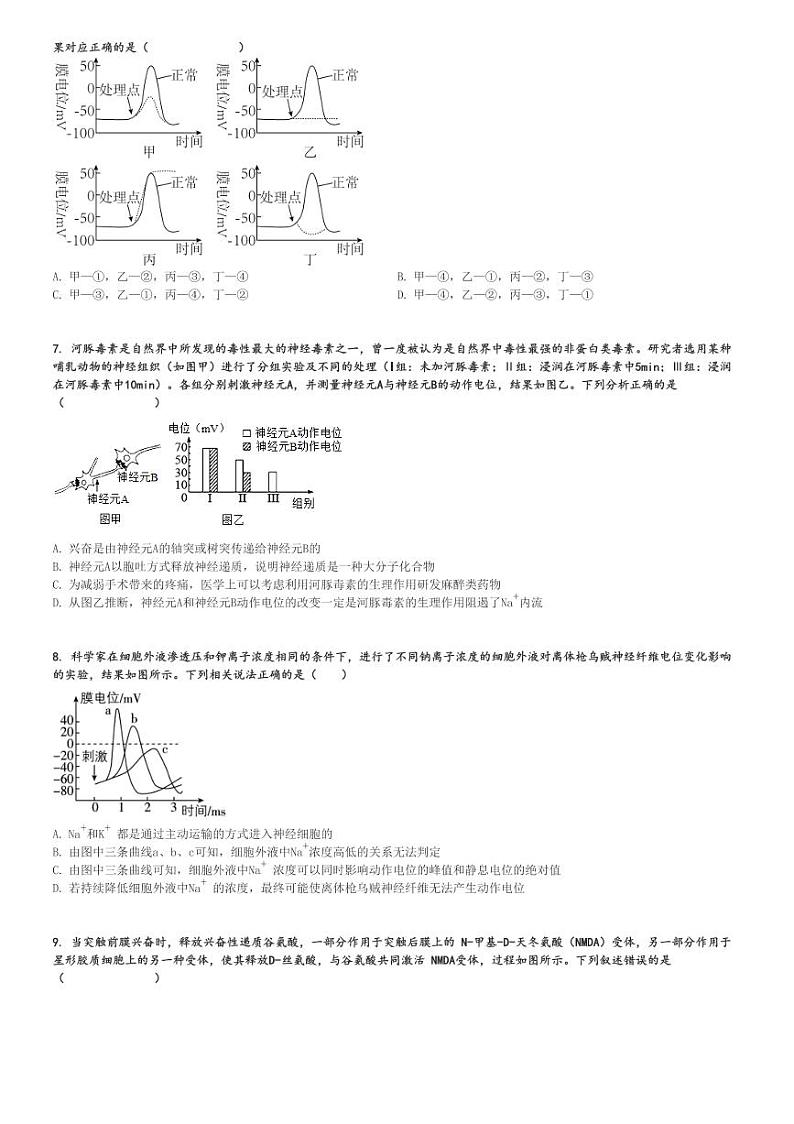 2024～2025学年10月山东菏泽高二上学期月考生物试卷(山东省)[原题+解析版]第2页
