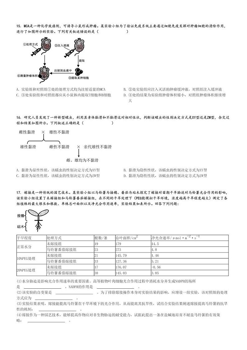 2024～2025学年10月广东高三上学期月考生物试卷(衡水金卷)[原题+解析版]第3页