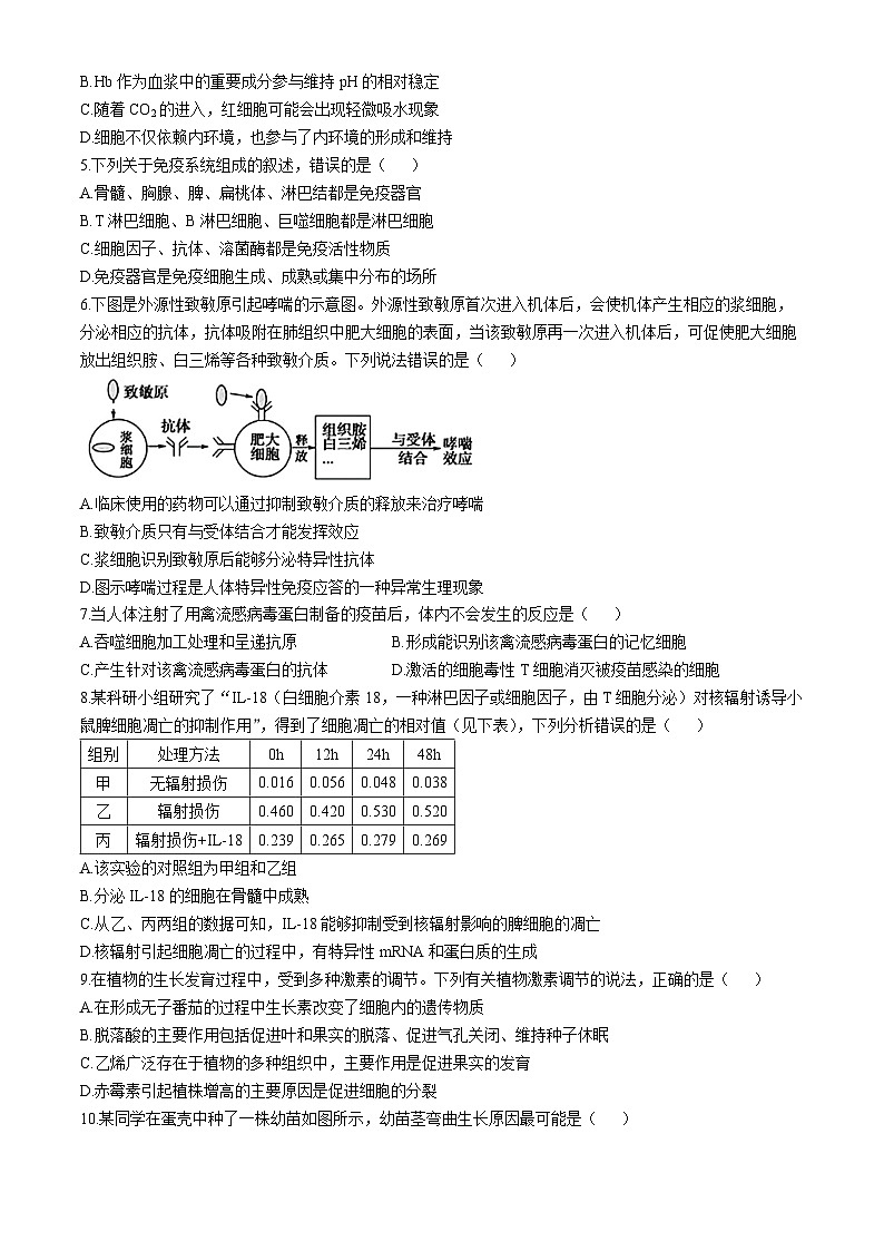 浙江省金兰教育合作组织2024-2025学年高二上学期期中考试生物试卷（Word版附答案）第2页