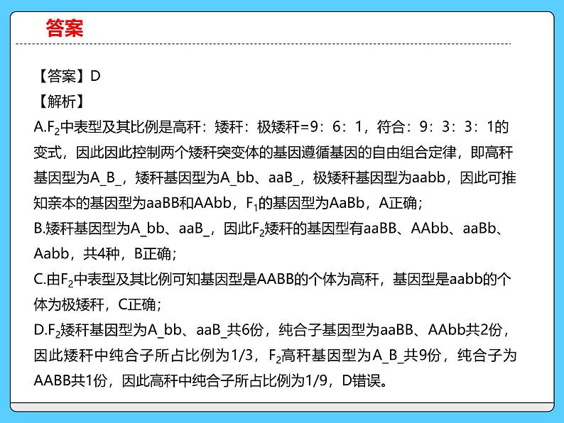 2025届高三一轮复习生物：自由组合定律的特殊比例问题课件第3页