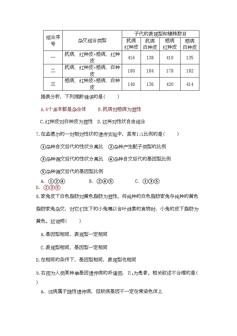 2022年高二生物期中试题第2页