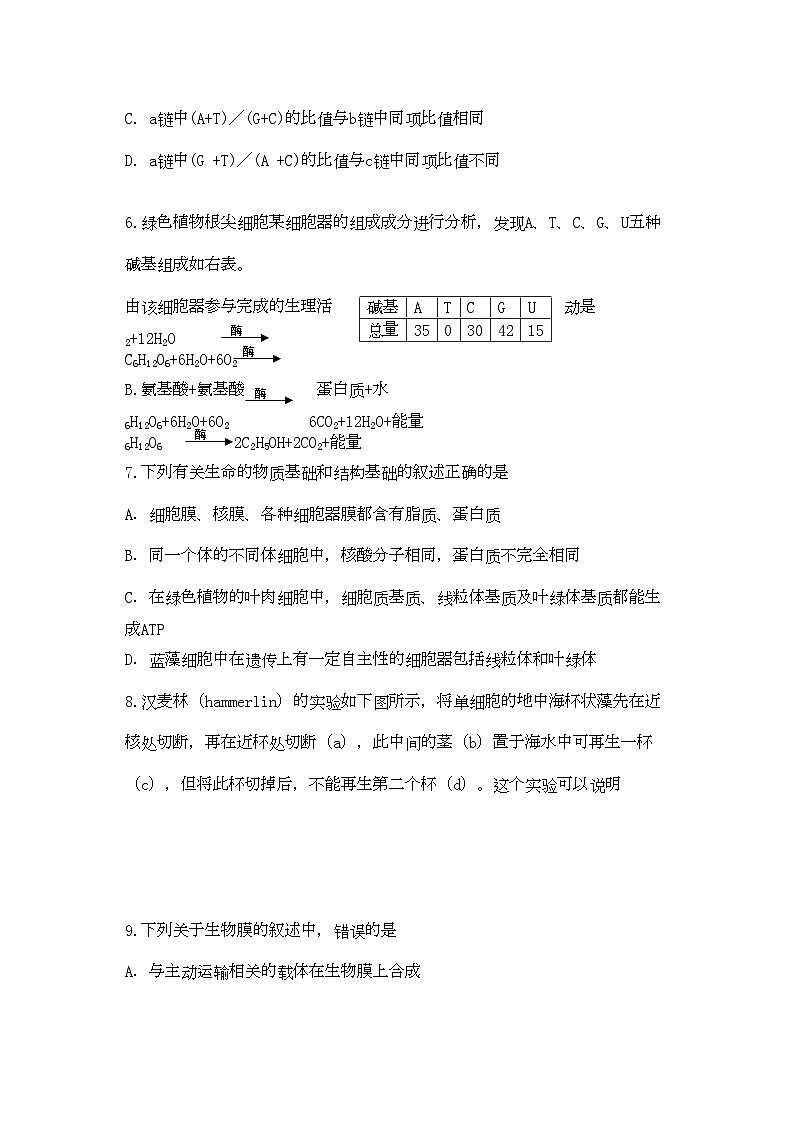 2022年河南省焦作市修武高三生物上学期期中考试会员独享第2页