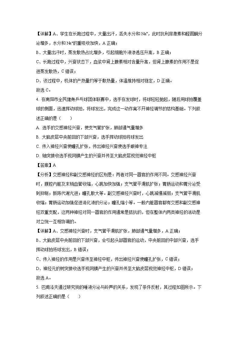 河南省南阳市六校2024-2025学年高二上学期10月期中考试生物试卷（解析版）第3页