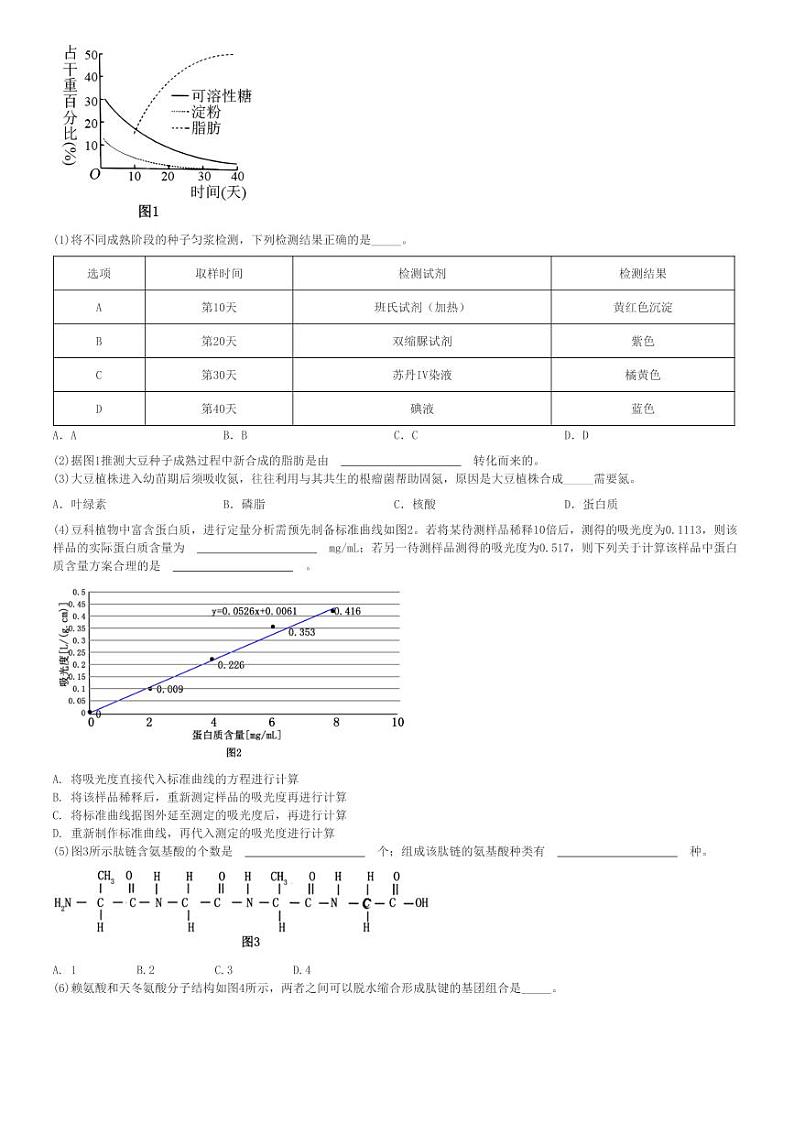 2024～2025学年上海杨浦区上海市杨浦高级中学高一(上)期中生物试卷(11月)[原题+解析]第2页