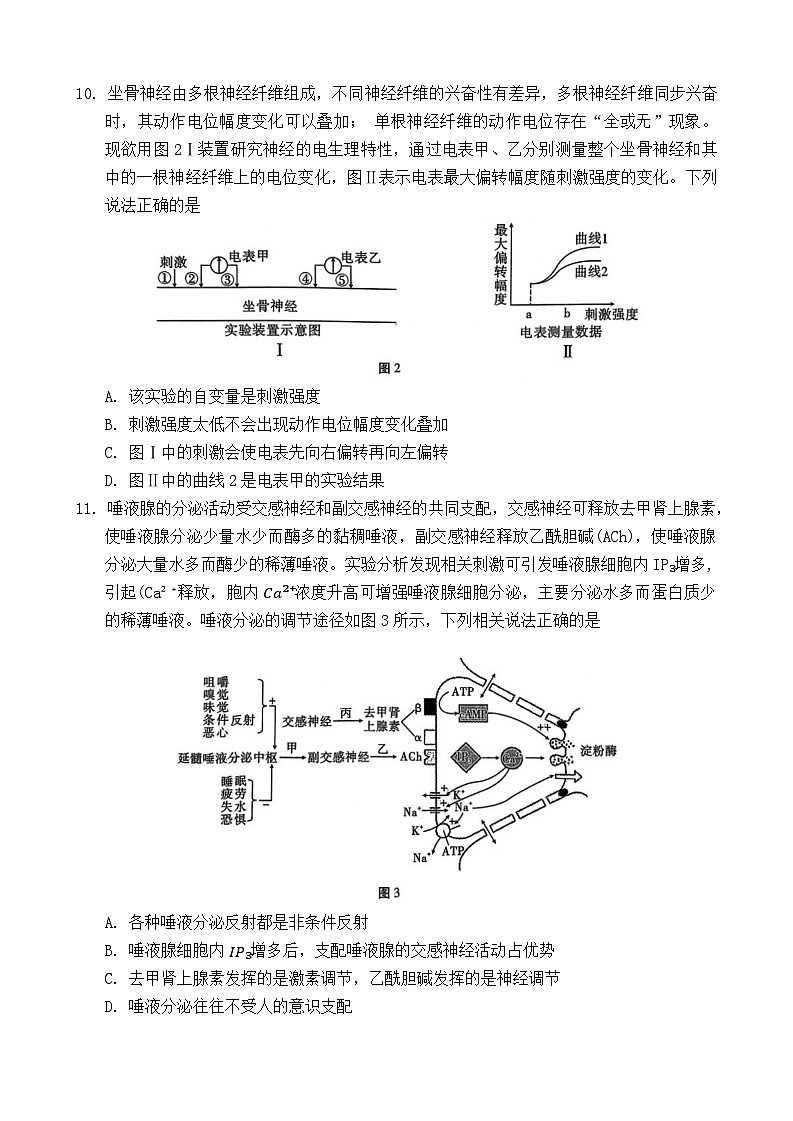 云南省昭通市第一中学教研联盟2024_2025学年高二上学期期中质量检测生物（B卷） 试题第3页