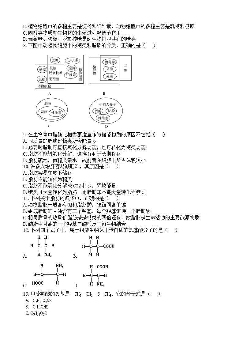 甘肃省天水市甘谷县甘肃省甘谷第一中学2024-2025学年高一上学期11月期中生物试题02