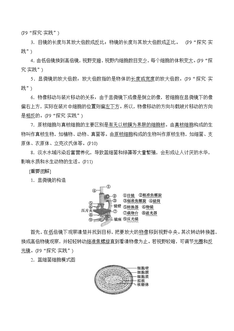 人教版（2019）高中生物必修1 分子与细胞 知识点考点复习提纲第2页