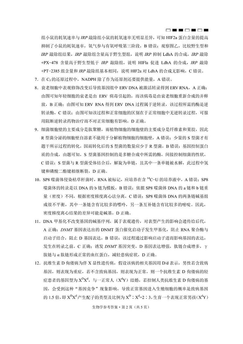 重庆市渝中区重庆市巴蜀中学校2024-2025学年高三上学期11月月考生物试题02