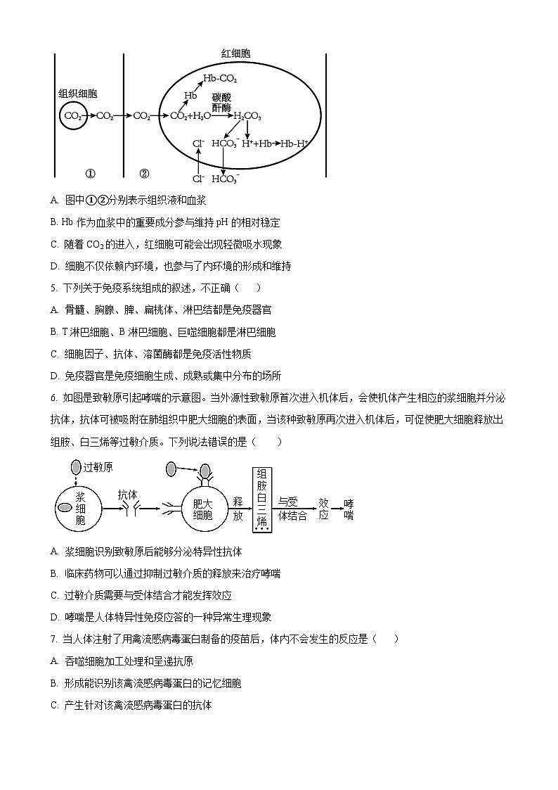 浙江省金兰教育合作组织2024-2025学年高二上学期期中考试生物试卷 Word版无答案第2页