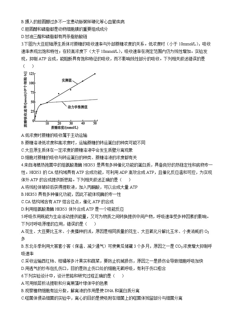 山东省临沂市2024-2025学年高三上学期11月期中考试生物试卷（Word版附答案）第2页