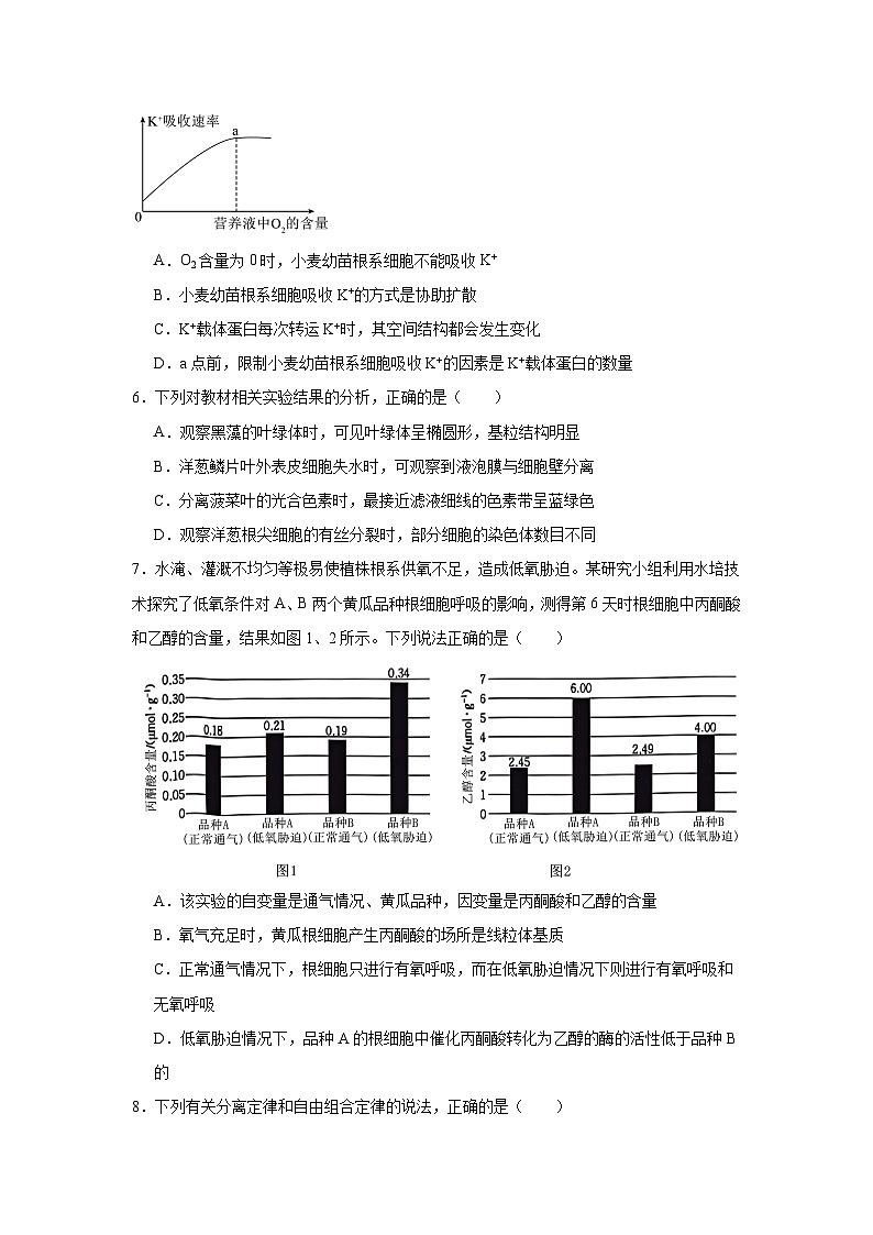 2025届四川省眉山市仁寿县高三一模生物试题第2页