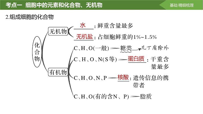 2025届高三生物一轮复习课件第2讲：细胞中的无机物、糖类和脂质第7页