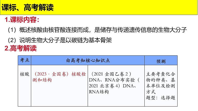 2025届高三生物一轮复习课件第4讲核酸是遗传信息的携带者02