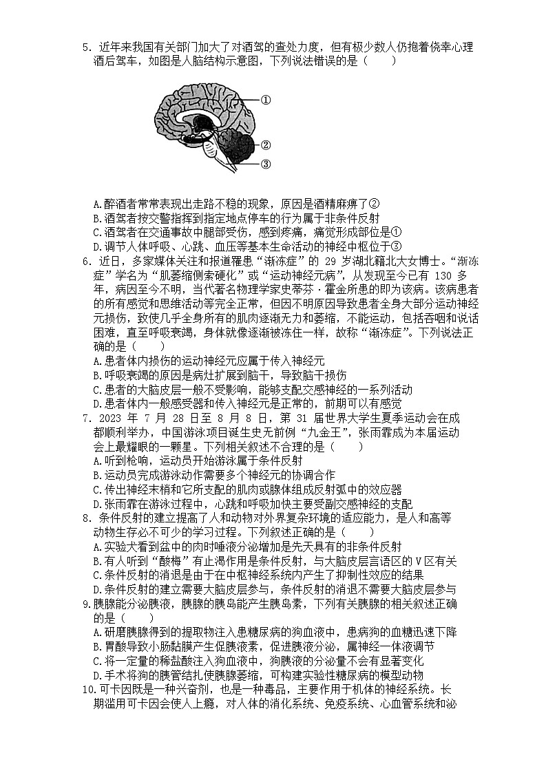 贵州省仁怀市第四中学2024-2025学年高二上学期10月检测生物试题第2页