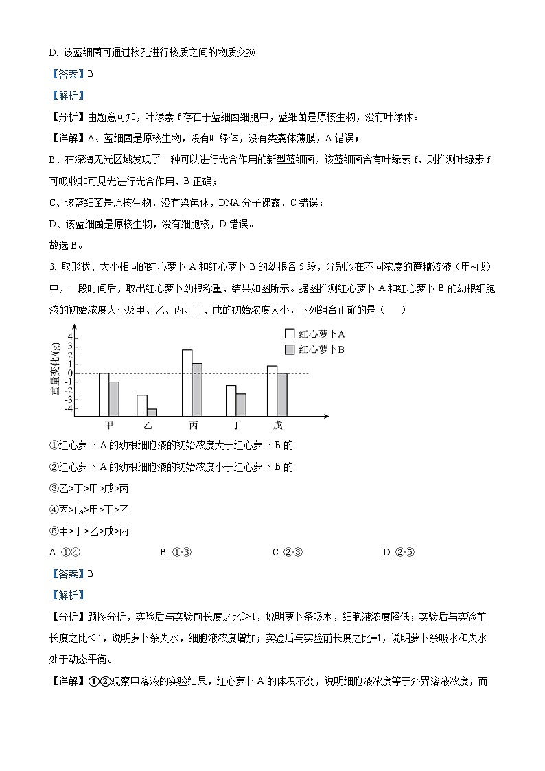 湖南省多校联考2024-2025学年高二上学期11月期中考试生物试题 Word版含解析第2页