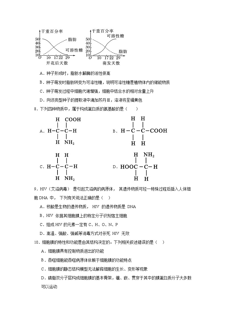 江西省上饶市弋阳县第二中学2024-2025学年高一上学期11月生物学检测试题第3页