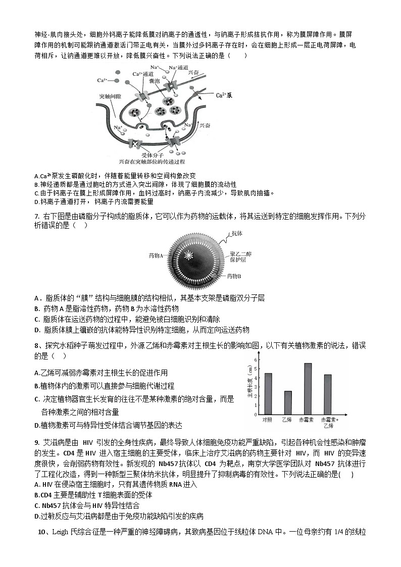 高考原创模拟命题试卷生物第2页