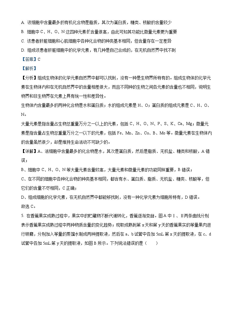 精品解析：河南省郑州外国语学校2024-2025学年高一上学期期中考试生物试卷（解析版）第3页