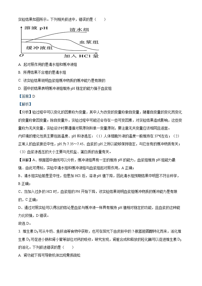 精品解析：河南省开封市龙亭区河南大学附属中学2024-2025学年高二上学期11月期中生物试题（解析版）第2页