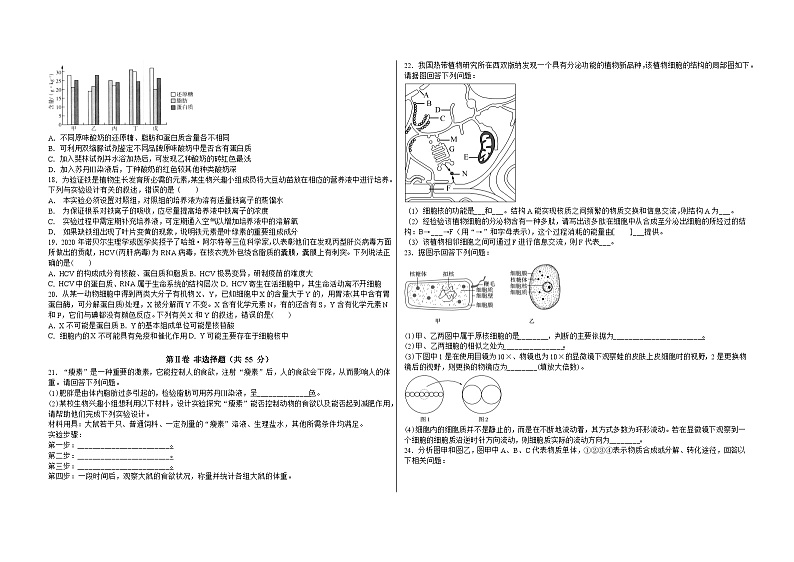 吉林省白城市实验高级中学2024-2025学年高一上学期11月期中生物试题第3页