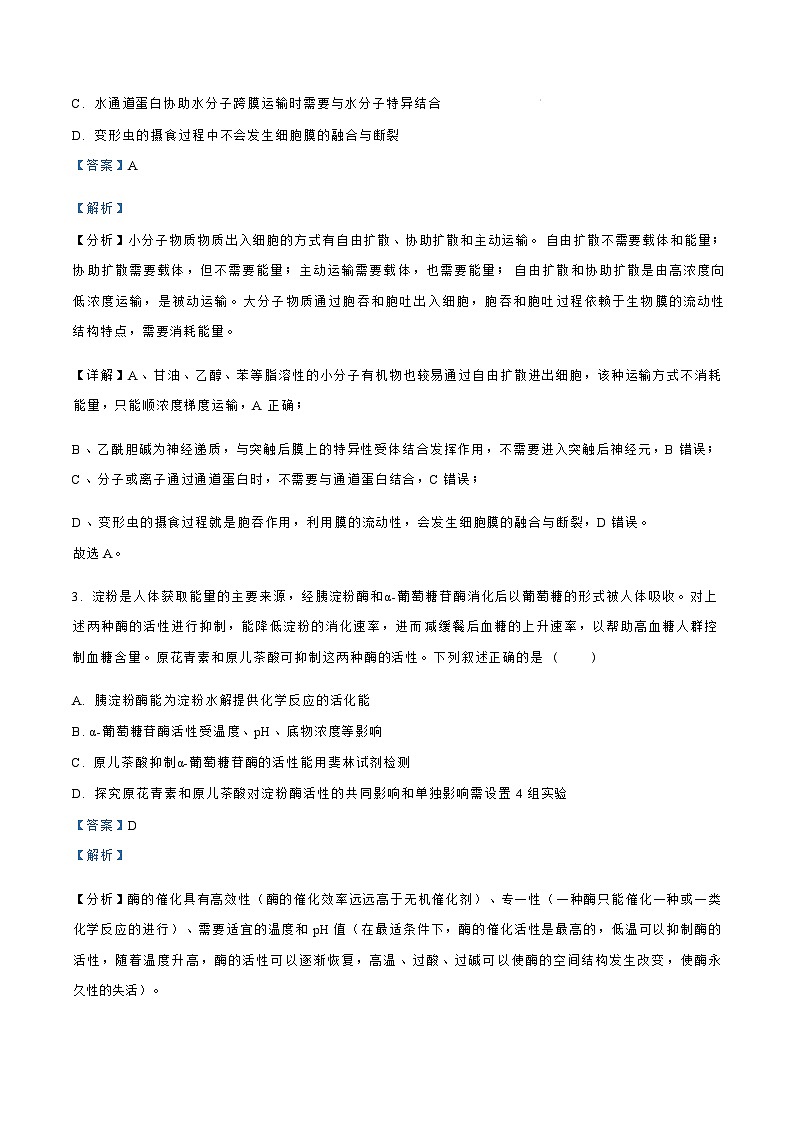 【甘肃卷】甘肃省白银市靖远县第一中学2024-2025学年高三上学期11月新高考模拟卷暨期中考试（11.13-11.14）生物试卷03