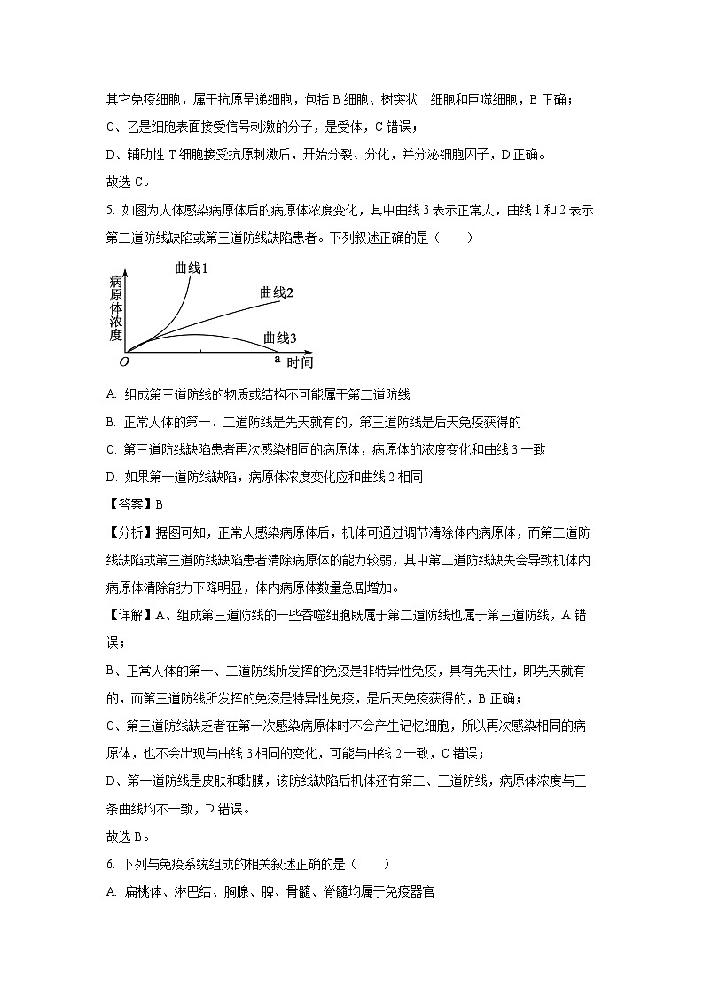 2024-2025学年福建省北大培文学校高二(上)10月月考生物试卷(解析版)第3页