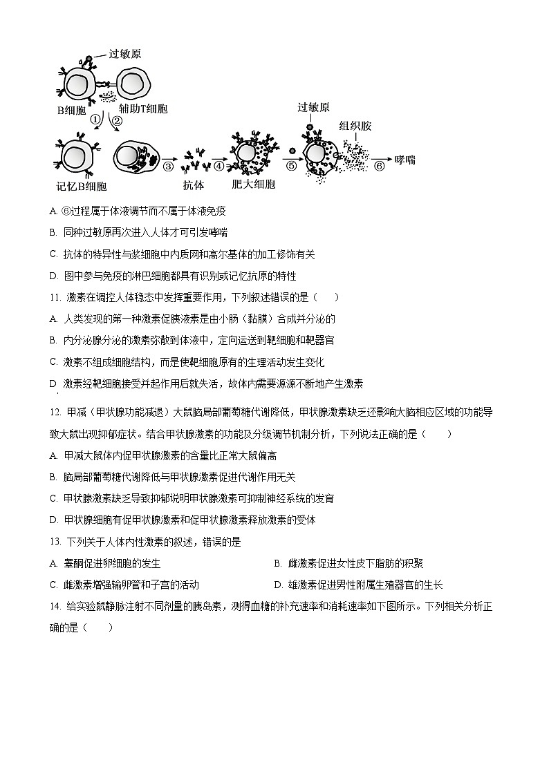 浙江省嘉兴八校联盟2024-2025学年高二上学期期中联考生物试卷 Word版无答案第3页