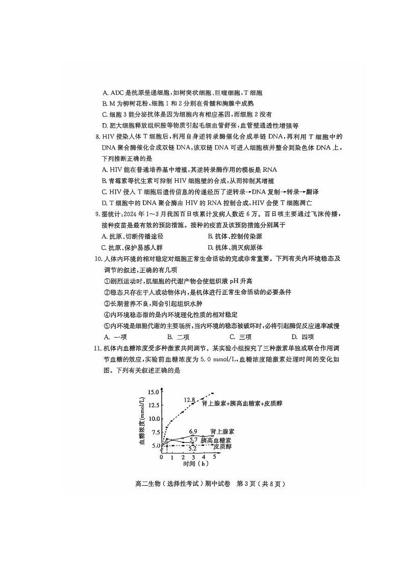 广东省茂名市电白区2024-2025学年高二上学期期中考试生物试卷（PDF版附答案）第3页