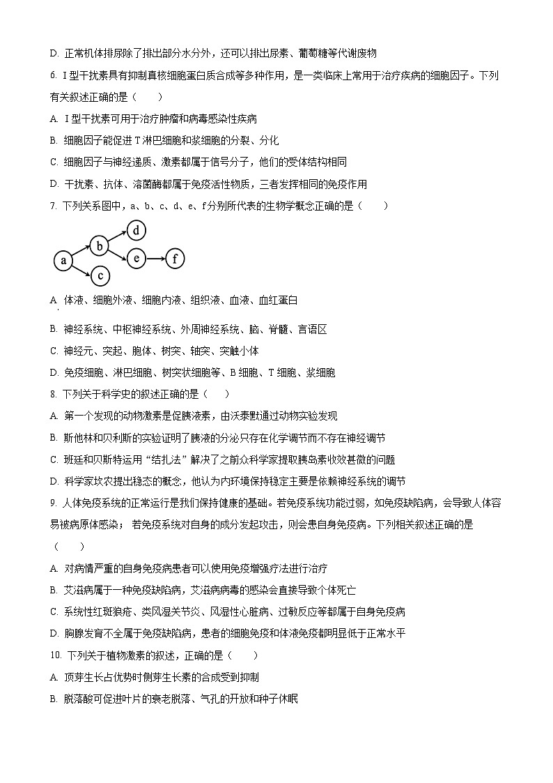 精品解析：黑龙江省哈尔滨市第三中学校2024-2025学年高二上学期期中生物试卷（原卷版）第2页