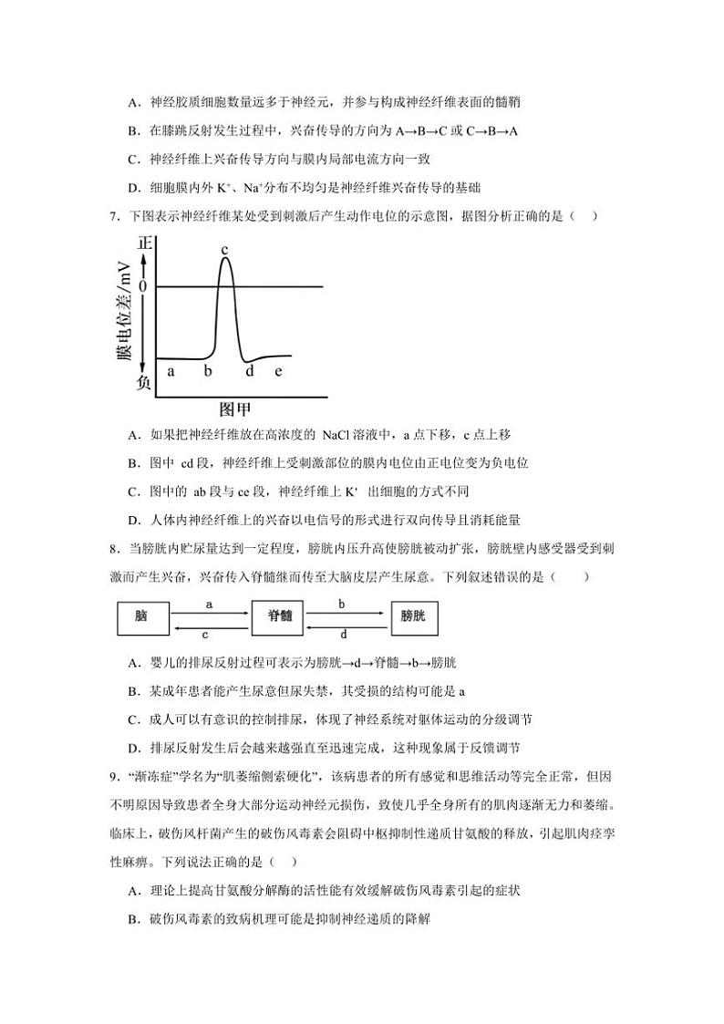 江西省上饶市广丰中学2024～2025学年高二(上)十一月生物检测试卷(含答案)第3页