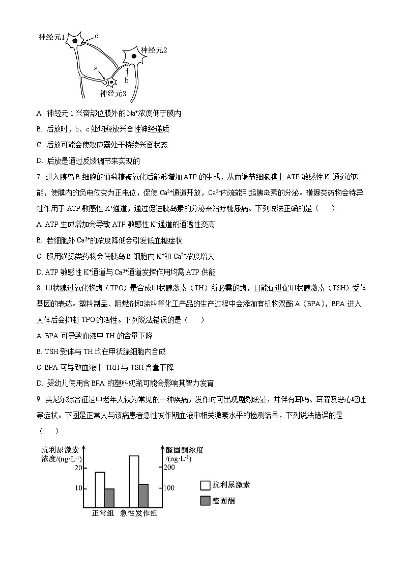 山东省德州市2024-2025学年高二上学期11月期中生物试题无答案第3页