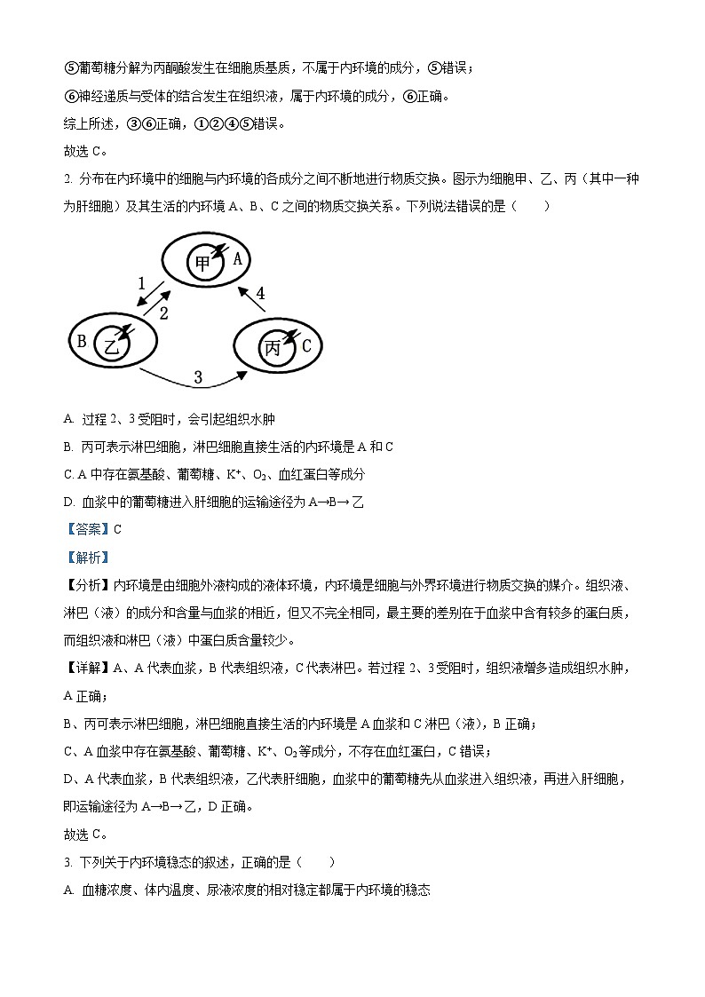 四川省凉山州民族中学2024-2025学年高二上学期10月月考生物试题 Word版含解析第2页