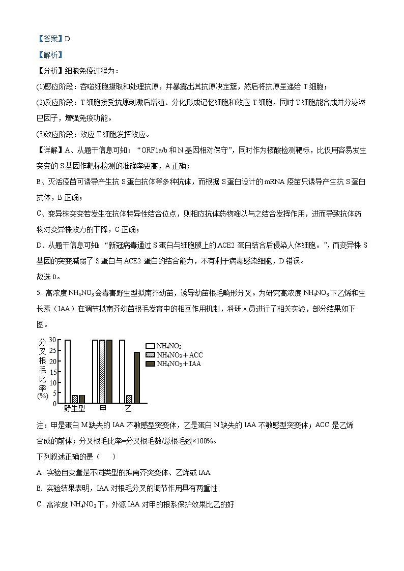 2022年高考真题——生物（福建卷） Word版含解析第3页