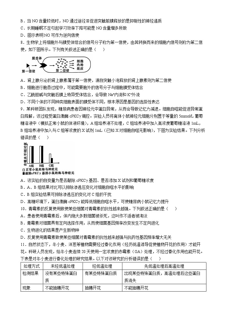 湖南省炎德英才名校联考联合体2024-2025学年高三上学期11月期中生物试题第3页