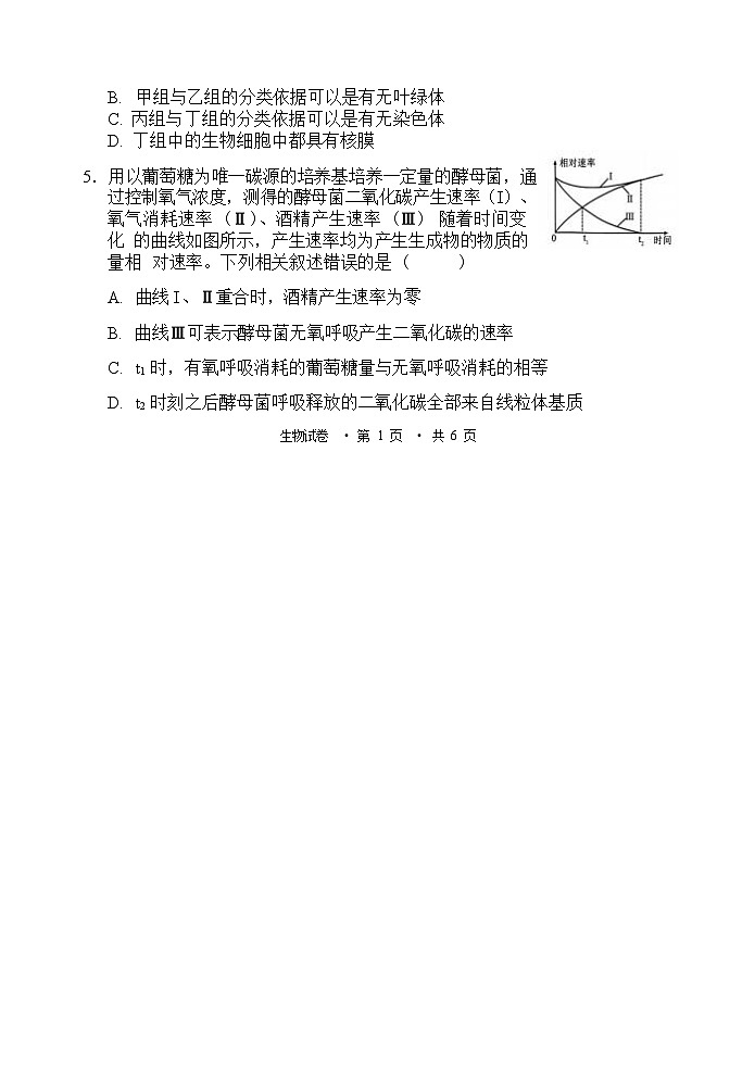 【西北卷】【宁溪卷卷】宁夏吴忠市高三上学期学业水平适应性考试（吴忠一模）（11.21-11.23）生物试卷第2页