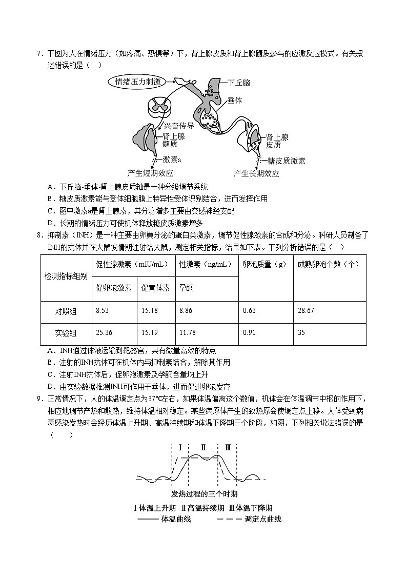 高二生物第三次月考卷02【测试范围：选择性必修1+选择性必修二第1-2章】（考试版A4）（人教版2019）第3页