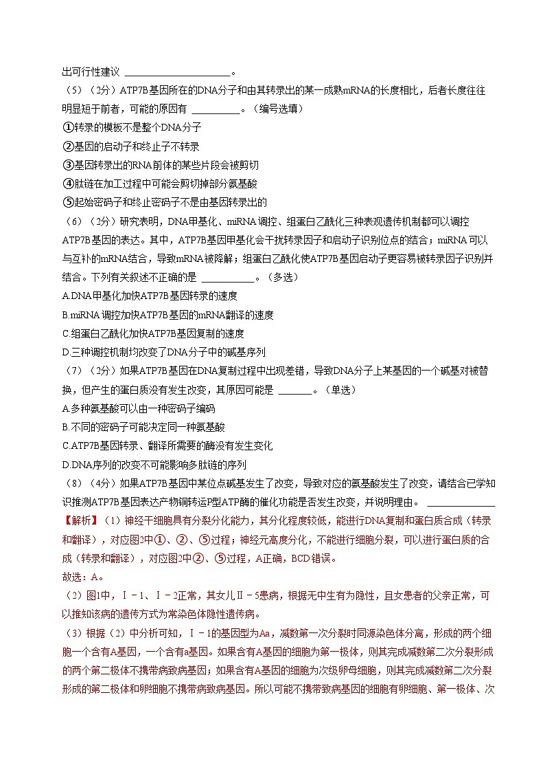 高二生物第三次月考卷（沪科版2020，上海专用）2024-2025学年初中上学期第三次月考02