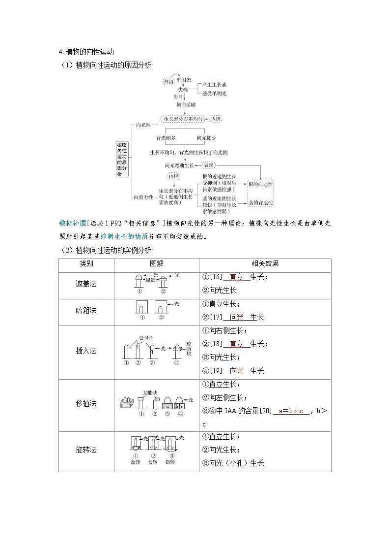 备战2025年高考生物精品教案第九章植物生命活动的调节课时1植物生长素及其生理作用（Word版附解析）第3页