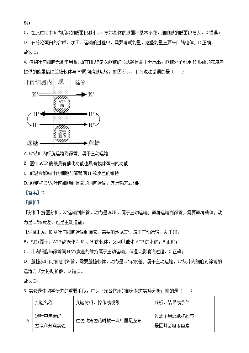 福建省福州市第三中学2024-2025学年高三上学期11月期中生物试题（解析版）-A4第3页
