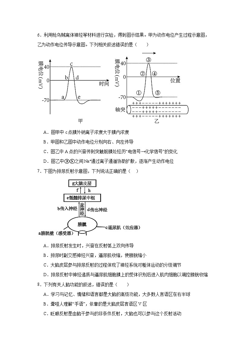江西省上饶市婺源县文公中学2024-2025学年高二上学期11月考试生物试题第3页