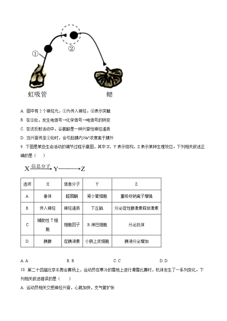 福建省莆田市第二十五中学2024-2025学年高二上学期期中考试生物试题（原卷版）第3页